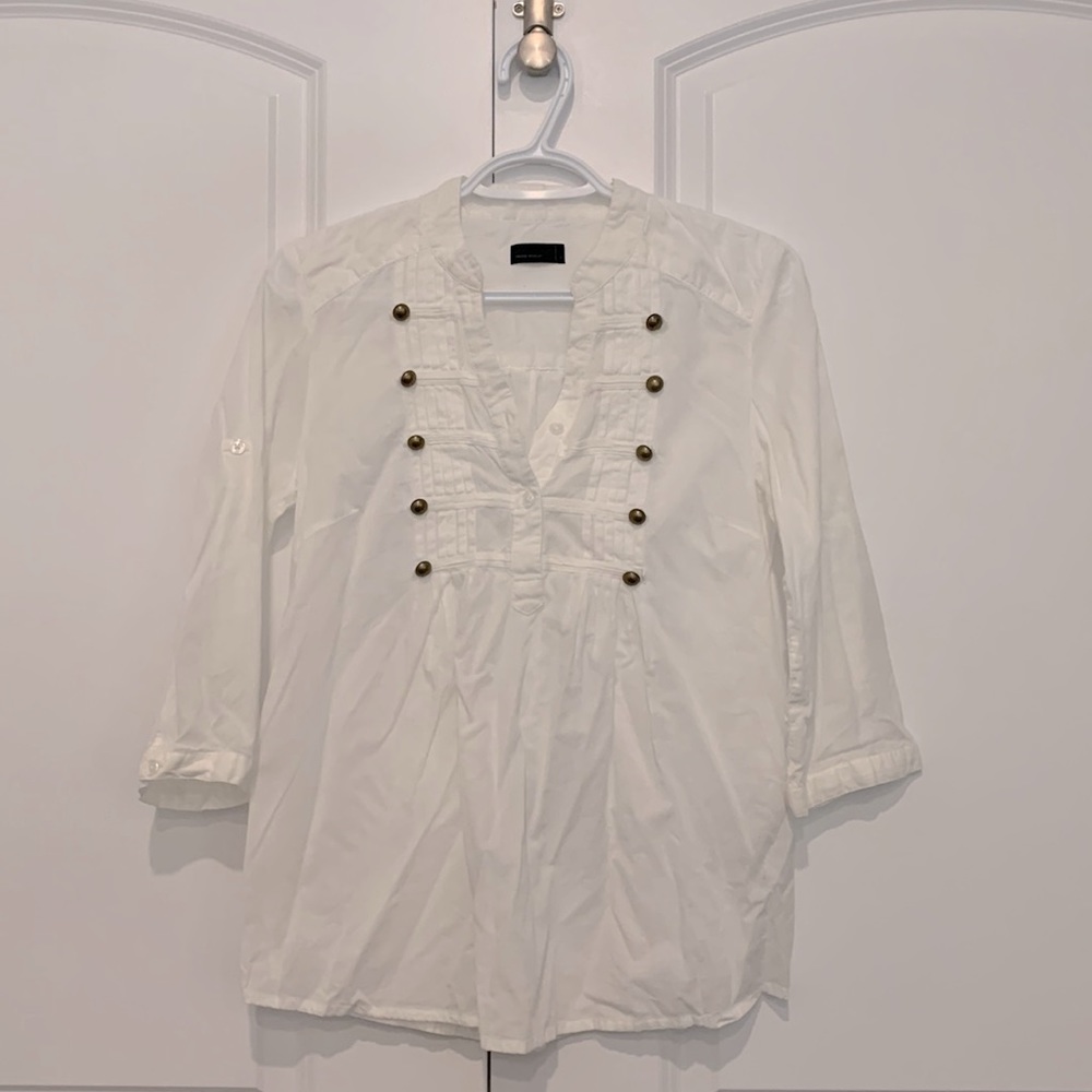 Vero Moda Like New White Blouse With Button Details